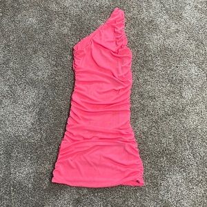 One shoulder mini dress